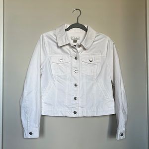 Christopher & Banks NWT White Jean Jacket